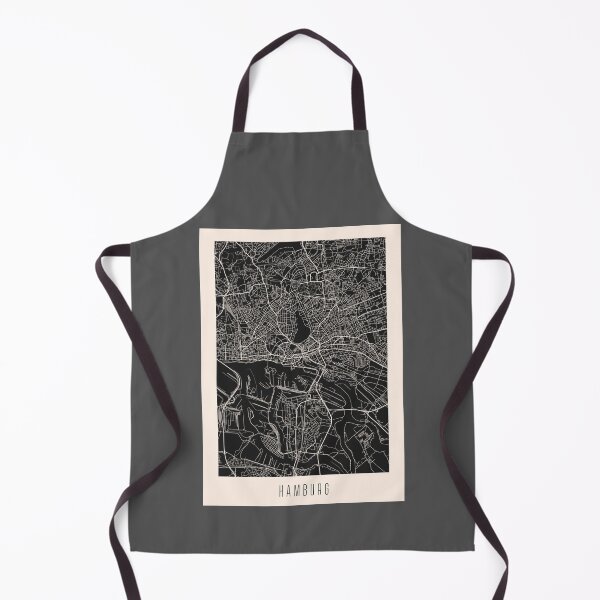 Item preview, Hamburg City Downtown Street Map Dark designed and sold by Teecha.