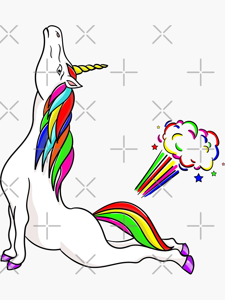 Unicorn Fart Sticker For Sale By Pnkpopcorn Redbubble