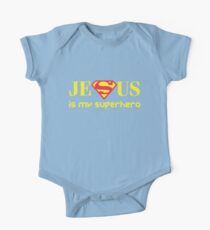 Jesus Is My Superhero Kurzärmeliger Einteiler