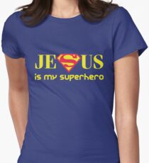 Jesus Is My Superhero Women's Fitted T-Shirt