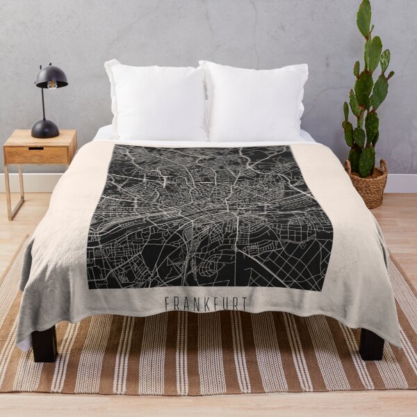 Item preview, Frankfurt City Downtown Street Map Dark designed and sold by Teecha.