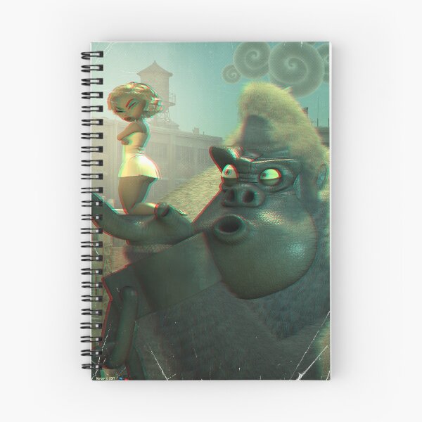 Item preview, King Kong & Faye Wray Anaglyph 3d pop-art illustration (version 1) designed and sold by 3dPopArt.