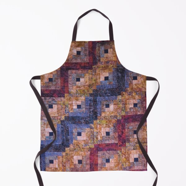 Item preview, "Autumn Leaves" Log Cabin Quilt designed and sold by Jean Gregory Evans.
