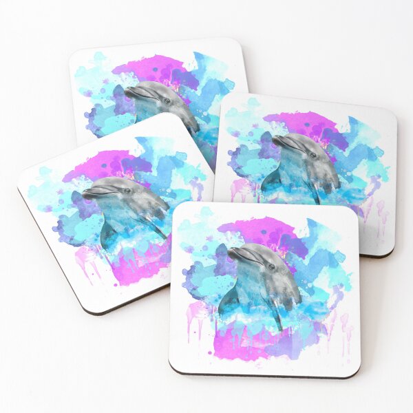 Item preview, Dolphin Watercolor, Colorful Dolphin, Artistic Dolphin, Dolphin Art, Cheerful Dolphin, Cheerful Colors designed and sold by RomanDigitalArt.