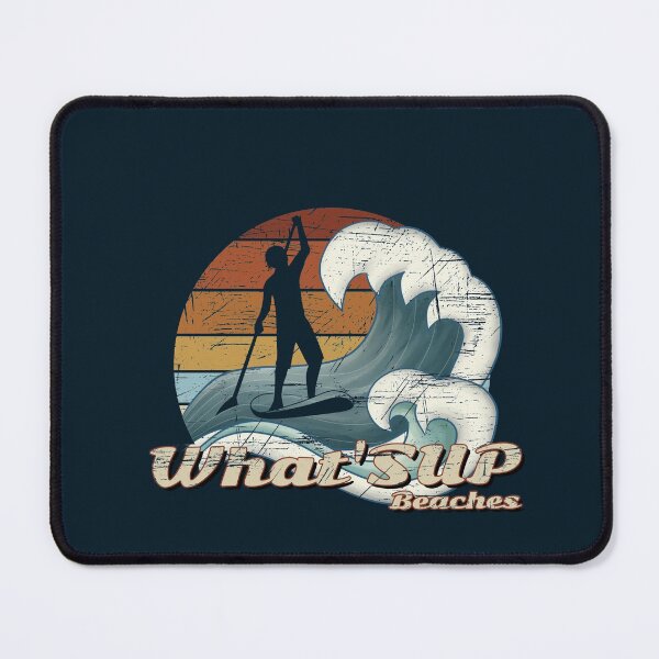 Item preview, What’SUP BEACHES Casual Retro Wave Surfer Stand Up Paddle designed and sold by Skizzenmonster.