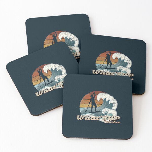 Item preview, What’SUP BEACHES Casual Retro Wave Surfer Stand Up Paddle designed and sold by Skizzenmonster.