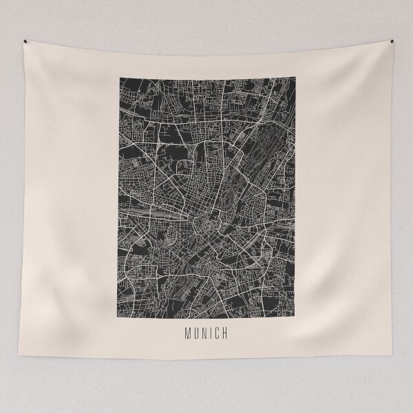 Item preview, Munich City Downtown Street Map Dark designed and sold by Teecha.