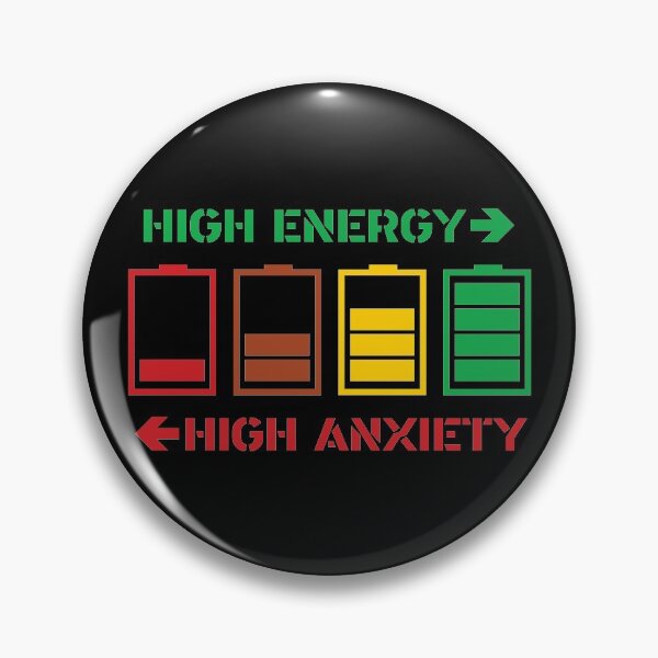 Item preview, Battery Power - High Energy and High Anxiety designed and sold by Rhu Creations.