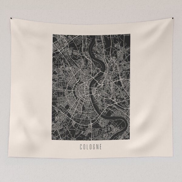 Item preview, Cologne City Street Map Dark designed and sold by Teecha.