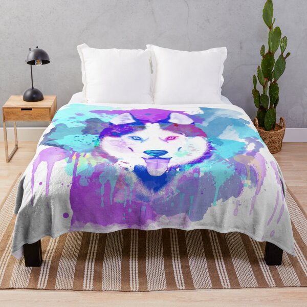 Item preview, Husky Dog Watercolor, Colorful Husky, Artistic Husky, Cheerful Husky, Husky Art, Dog Aquarelle designed and sold by RomanDigitalArt.