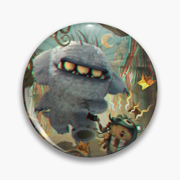 Item preview, 3 Eyed Monster Anaglyph 3d pop-art illustration designed and sold by 3dPopArt.