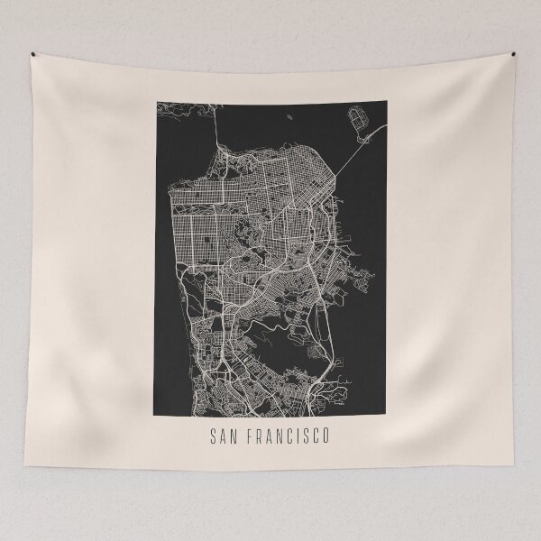 Item preview, San Francisco City Street Map Dark designed and sold by Teecha.