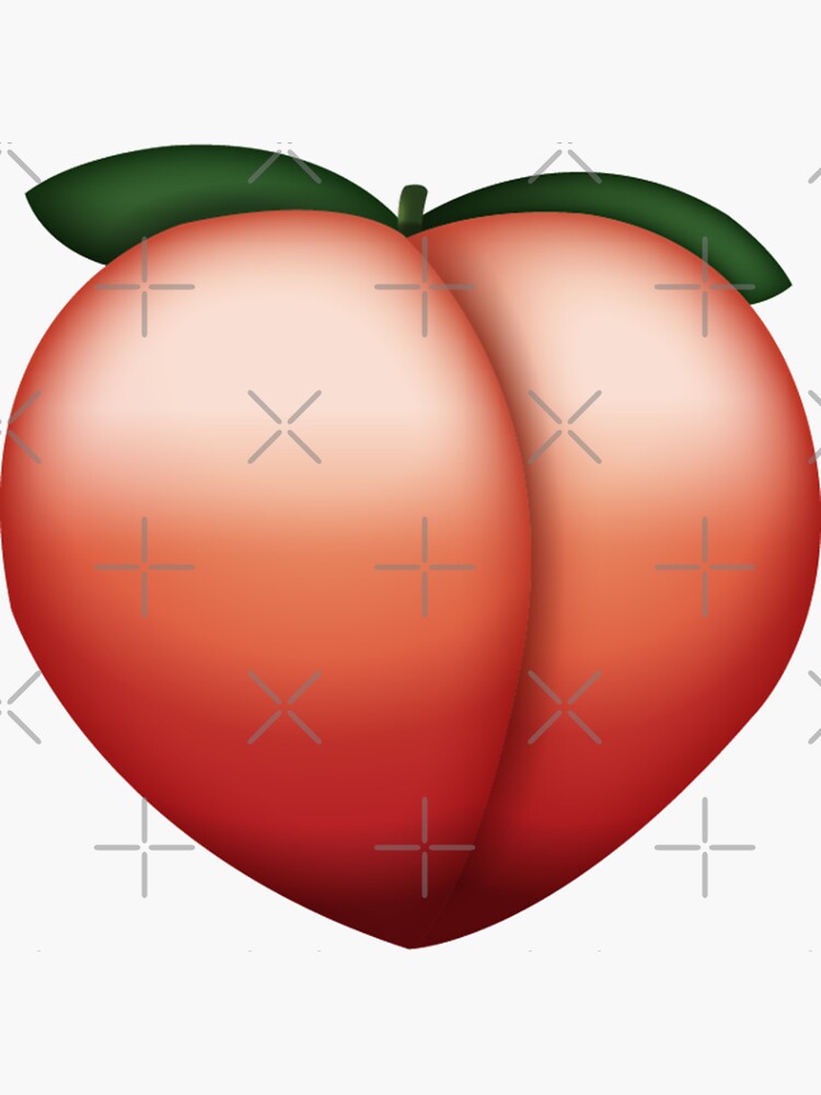 Peach Bum Emoji Decal, Removable