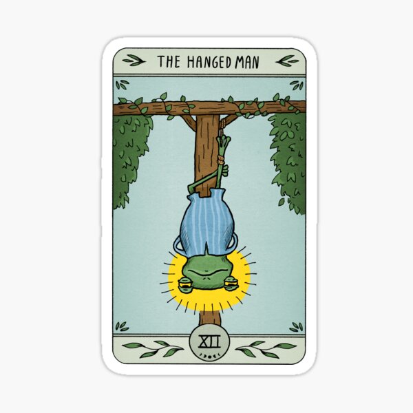 Frosch-Tarot - Der Gehängte Sticker