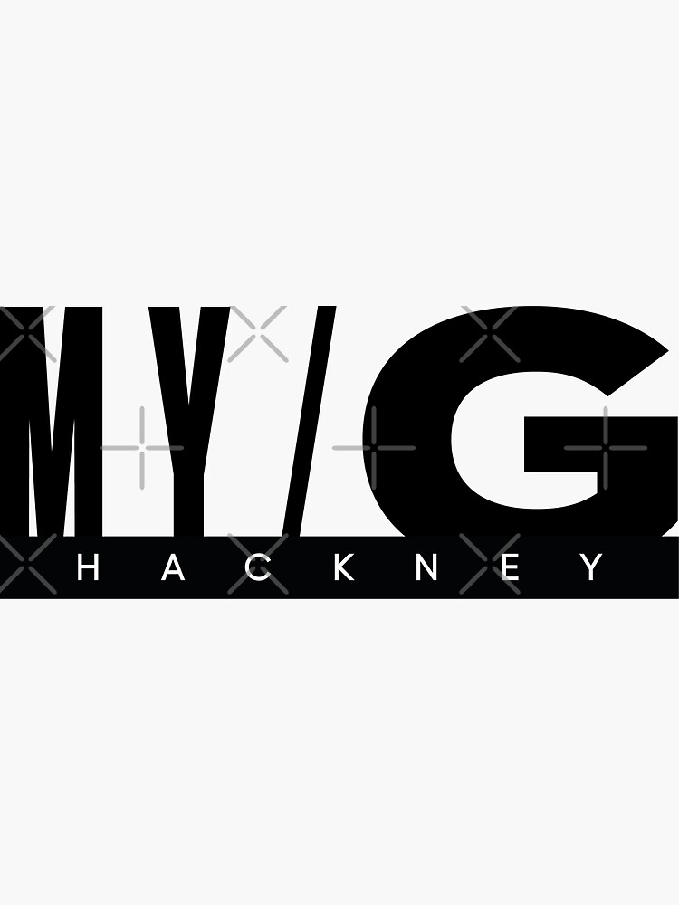 "My G Hackney BRAND LOGO" Sticker by MyGHackney Redbubble