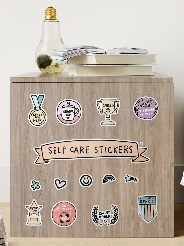 Self Care Sticker Set (3 Stickers + Card and Poem) – BootsTees