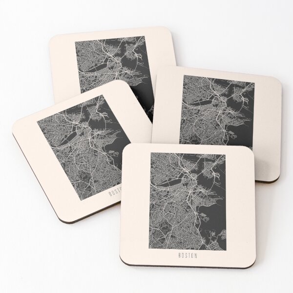 Item preview, Boston City Street Map Dark designed and sold by Teecha.