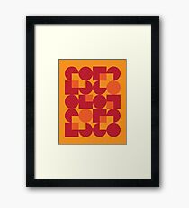 Orange Modernist Pattern Framed Print