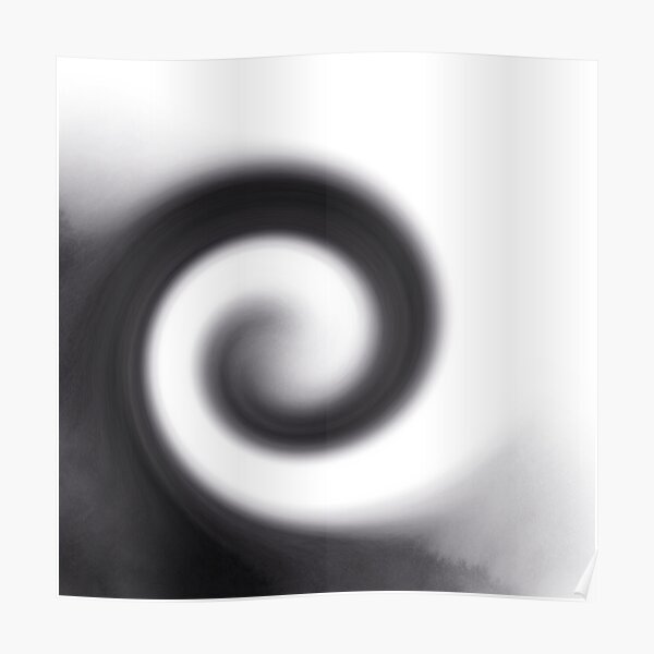 Black and white wave Poster
