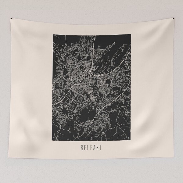 Item preview, Belfast City Street Map Dark designed and sold by Teecha.