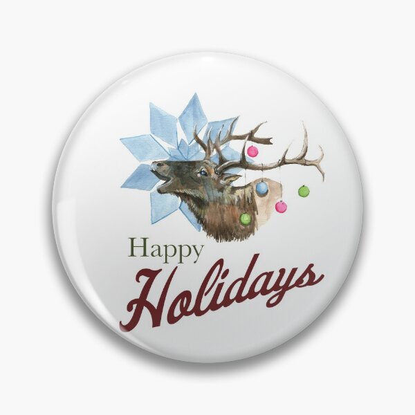 Item preview, Happy Holidays Winter Elk designed and sold by marleywrightart.