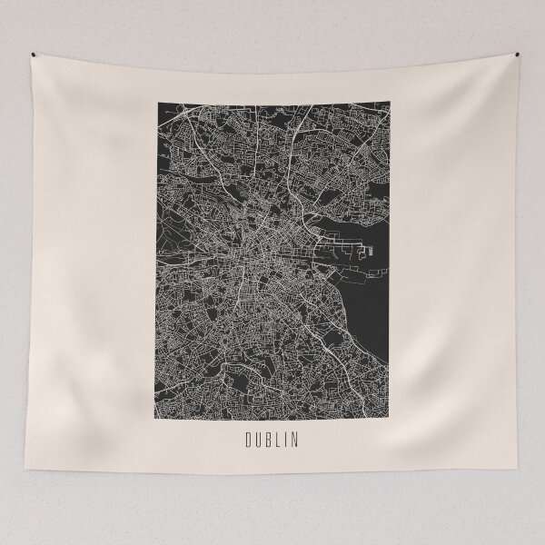 Item preview, Dublin City Street Map Dark designed and sold by Teecha.