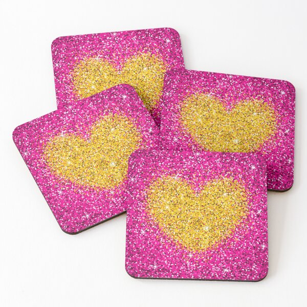 Item preview, Pink and Golden Heart Glitter  designed and sold by TheSkullArmy.