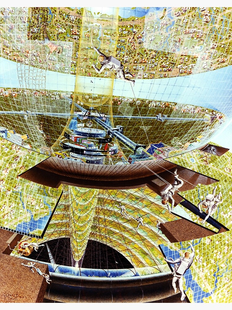 Disover NASA ARC Bernal Sphere Construction Art Premium Matte Vertical Poster
