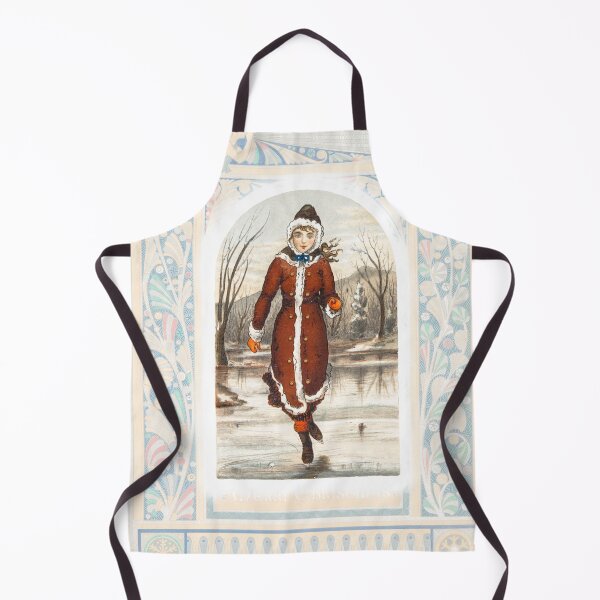 Item preview, Christmas Card Depicting Woman Ice-Skating (1865–1899) by L. Prang & Co designed and sold by Designedbysm.