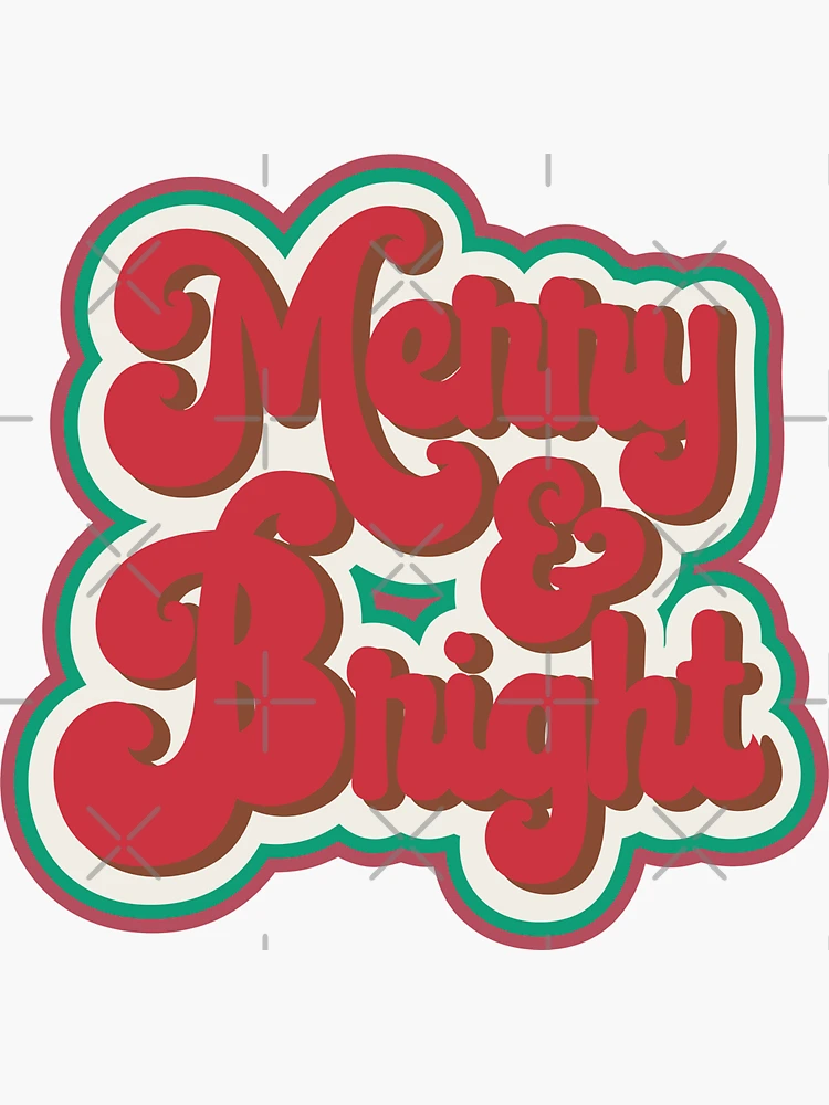 Merry And Bright Coffee Sticker for Sale by shopPosSisions