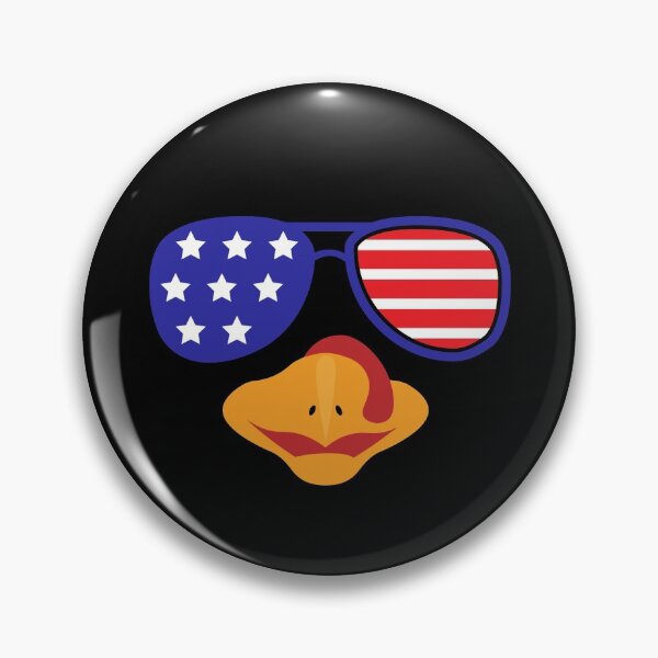 Item preview, Turkey Face With American Flag Sunglasses Thanksgiving designed and sold by ZiesMerch.