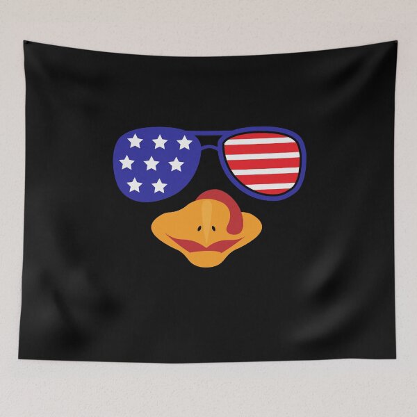Item preview, Turkey Face With American Flag Sunglasses Thanksgiving designed and sold by ZiesMerch.