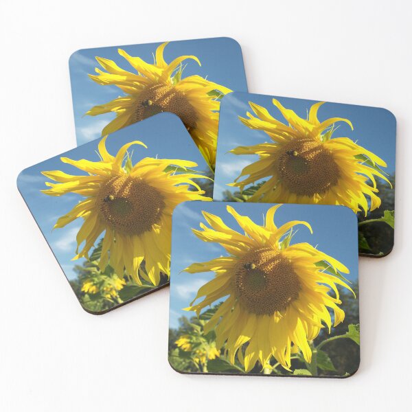 Item preview, Elegantly Ragged Big Yellow Sunflower In Blue Sky designed and sold by DEC02.