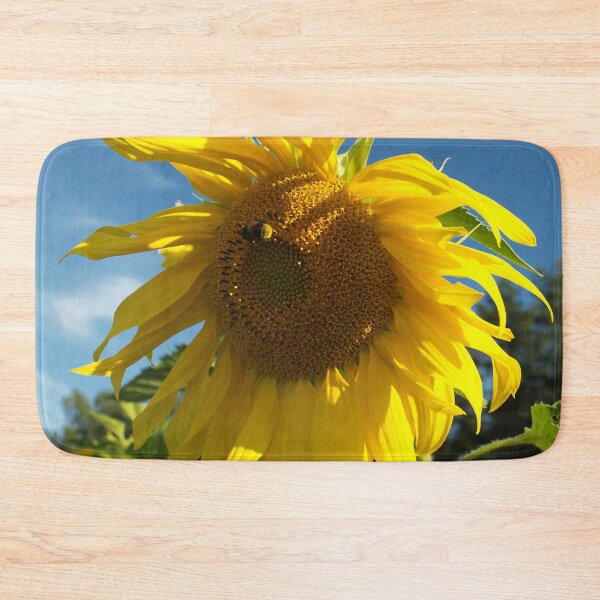 Item preview, Elegantly Ragged Big Yellow Sunflower In Blue Sky designed and sold by DEC02.