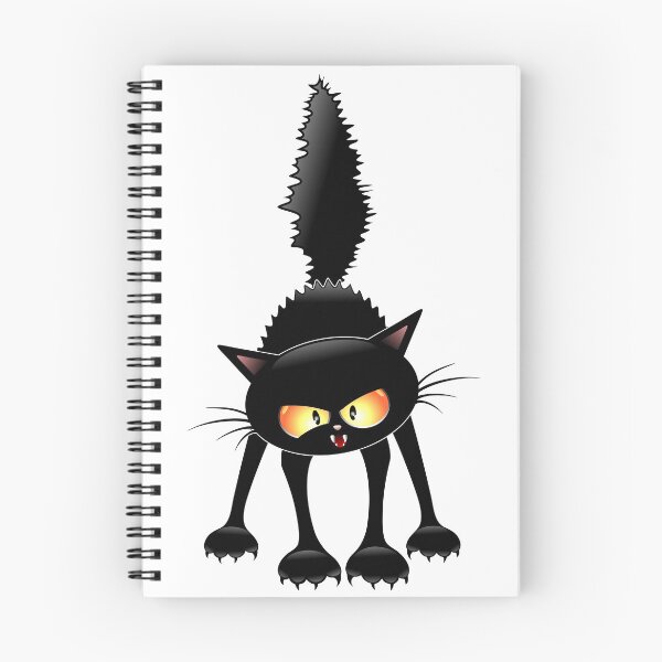 Item preview, Funny Fierce Black Cat Cartoon designed and sold by BluedarkArt.