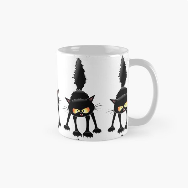 Item preview, Funny Fierce Black Cat Cartoon designed and sold by BluedarkArt.