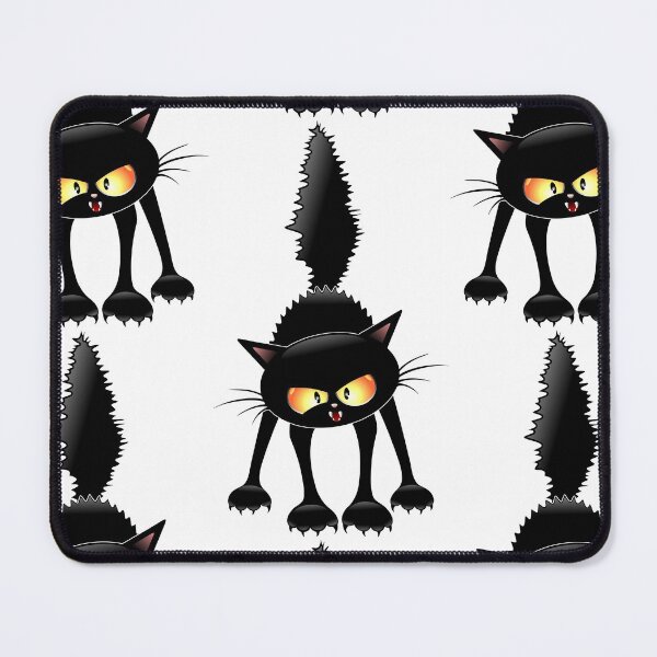 Item preview, Funny Fierce Black Cat Cartoon designed and sold by BluedarkArt.