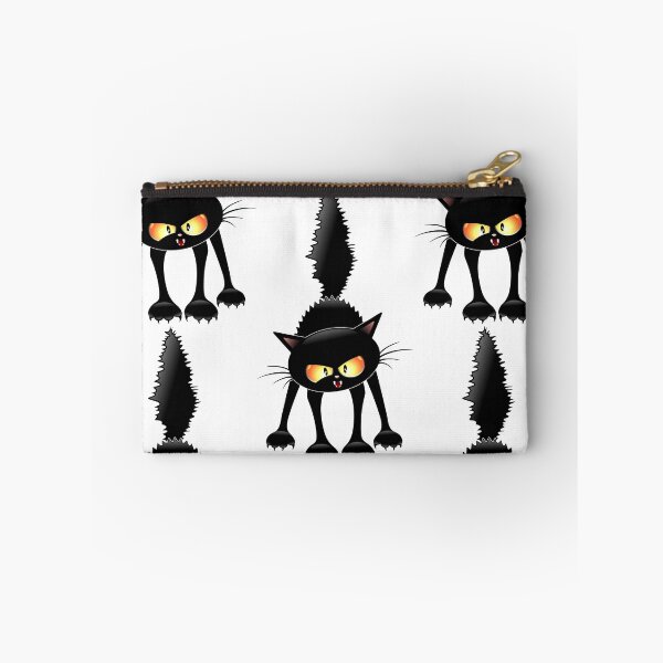 Item preview, Funny Fierce Black Cat Cartoon designed and sold by BluedarkArt.
