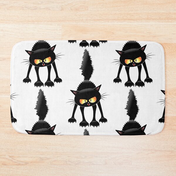 Item preview, Funny Fierce Black Cat Cartoon designed and sold by BluedarkArt.