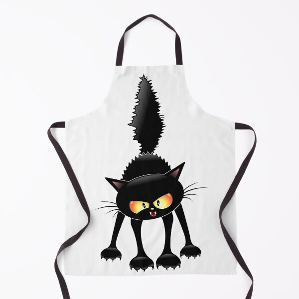 Item preview, Funny Fierce Black Cat Cartoon designed and sold by BluedarkArt.