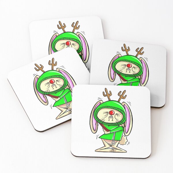 Item preview, Funny and Cute Cold Rabbit Christmas Cartoon designed and sold by carefortoon.