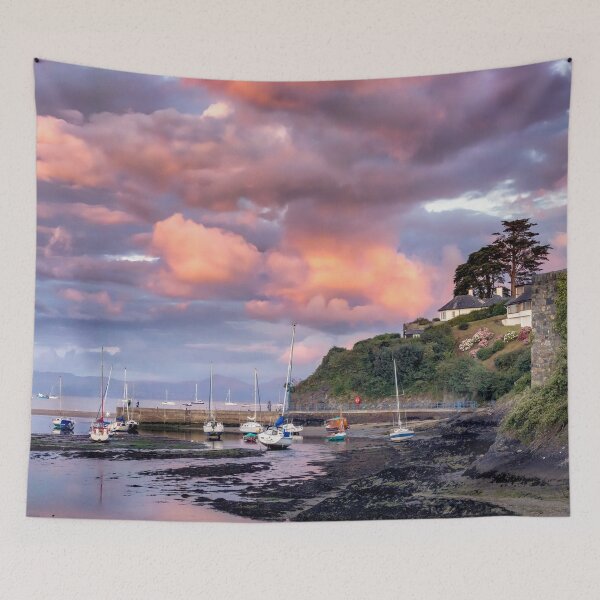 Item preview, Abersoch outer harbour with rainbow at sunset OHRCL designed and sold by Turtle  Photography.