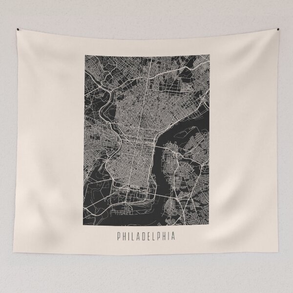 Item preview, Philadelphia City Street Map Dark designed and sold by Teecha.