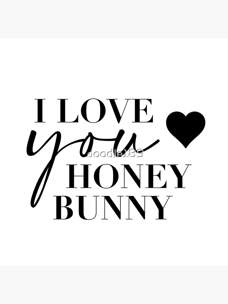 Pulp Fiction - I love you Honey Bunny Postcard for Sale by doodle189