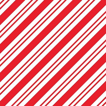 Peppermint Candy Cane Stripes Pattern (red/white) Leggings for