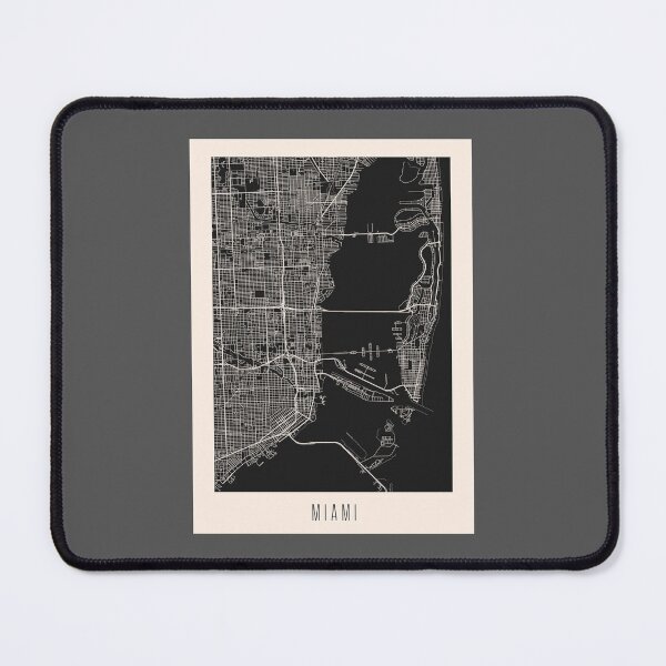 Item preview, Miami City Street Map Dark designed and sold by Teecha.