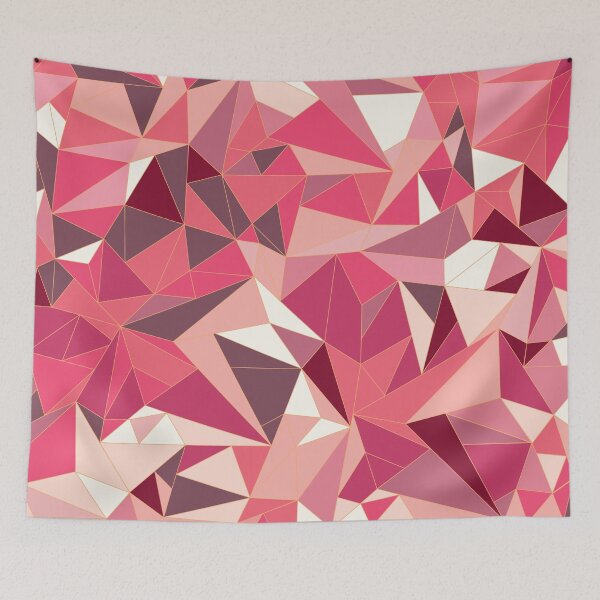 Item preview, Red Geometric Crystal Pattern designed and sold by Meme Economy.