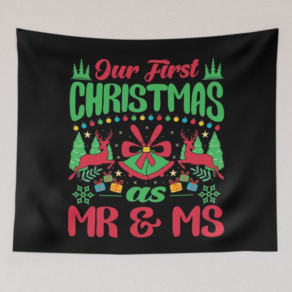 Item preview, Our First Christmas As Mr and Mrs | Cute Funny Newlywed 2021 designed and sold by thecooltable.