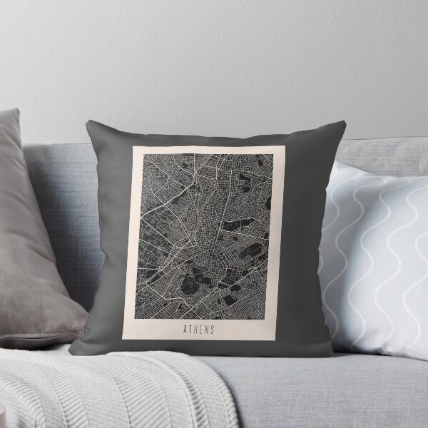 Item preview, Athens City Street Map Dark designed and sold by Teecha.