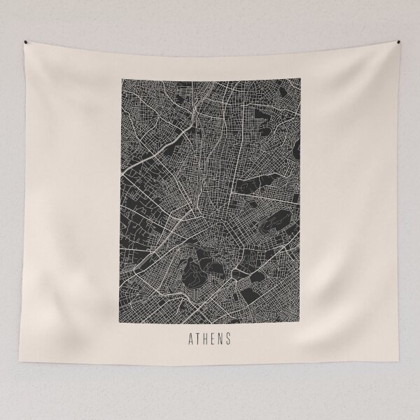 Item preview, Athens City Street Map Dark designed and sold by Teecha.